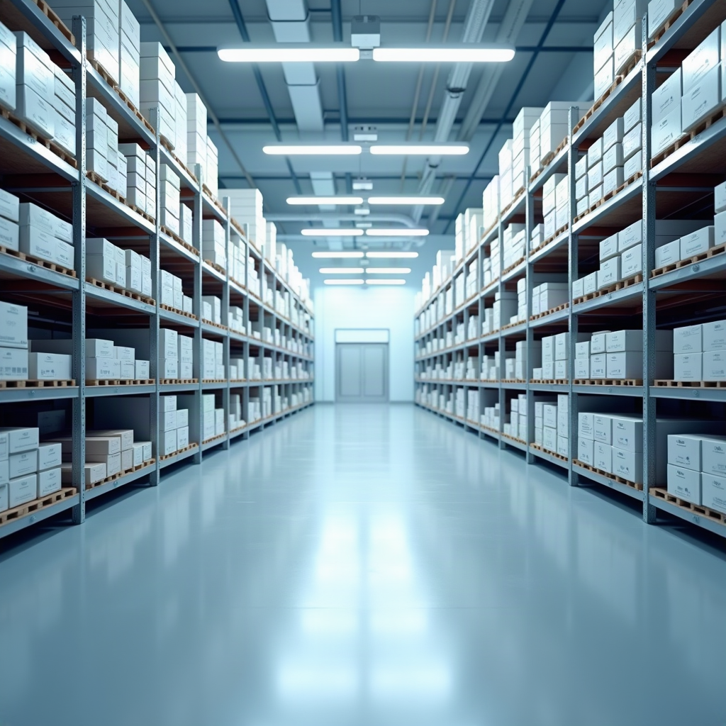Clean modern warehouse supply facility